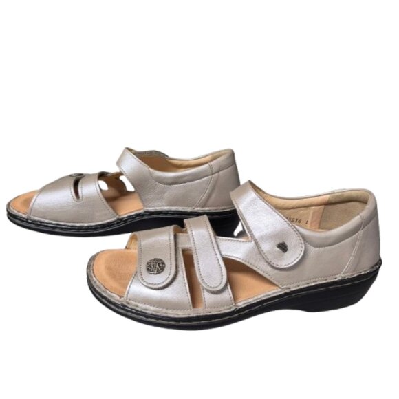 41 Finn Comfort Germany Sintra Leather Sandals Taupe - Picture 1 of 13